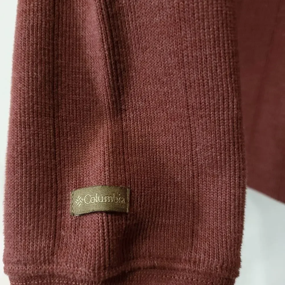 Columbia Mens Sweater Rust Brown Size Large Fall - Picture 3 of 5